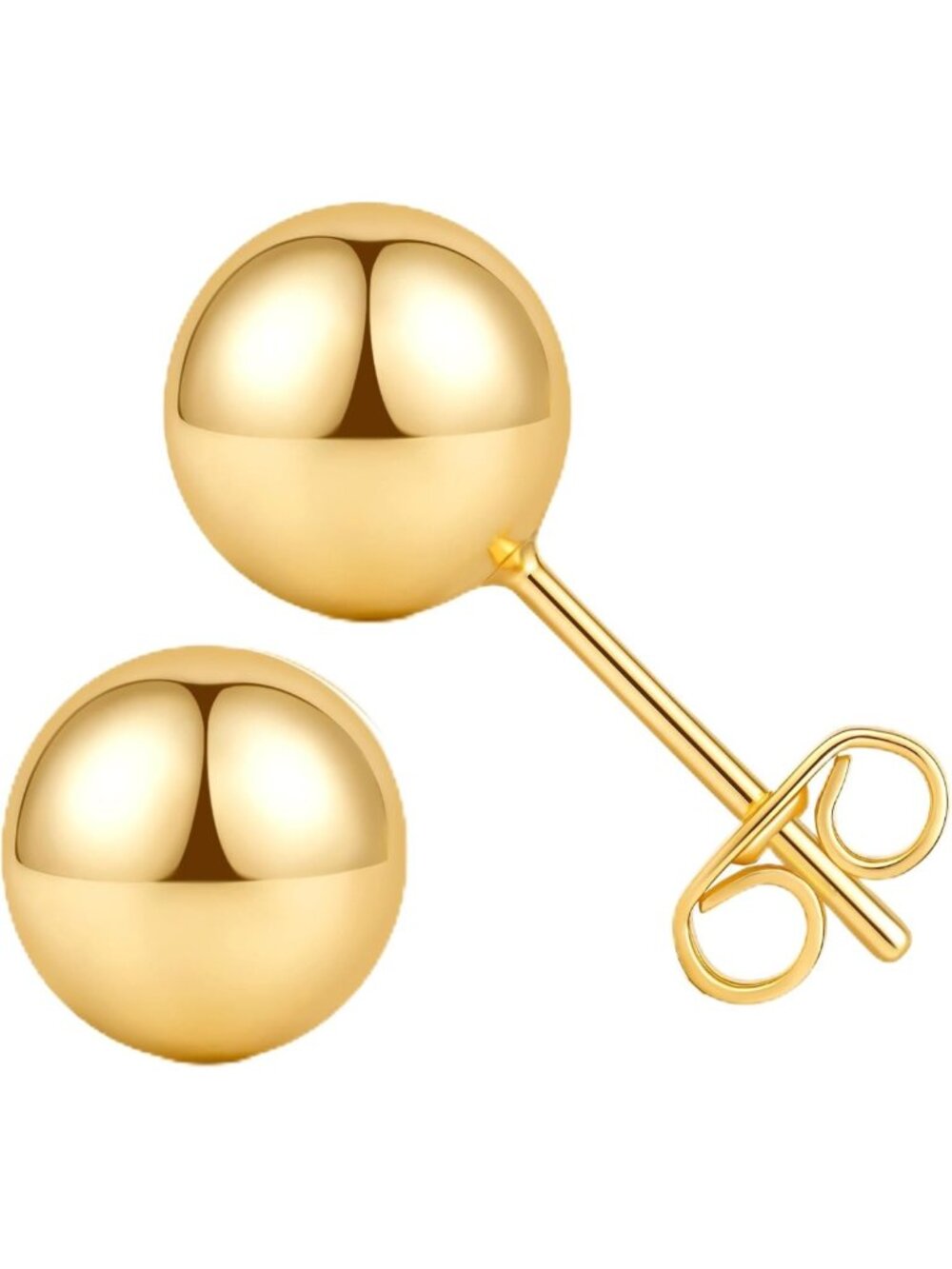 14K Gold Ball Stud Earrings for Women | Elegant & Timeless Jewelry Accessory